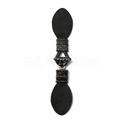 PU Imitation Leather Sew on Toggle Buckles FIND-WH0114-28B-1