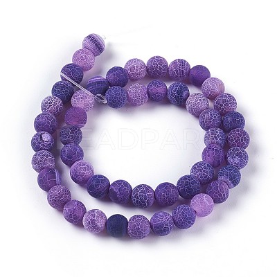 Natural Weathered Agate Beads Strands G-P414-A03-1