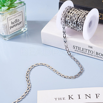 Stainless Steel Rectangle with Cross Link Chains CHS-TAC0002-01P-1