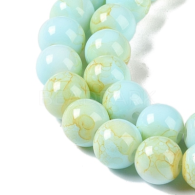Baking Paint Glass Bead Strands GLAA-H031-01B-08-1