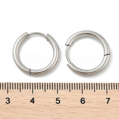 Tarnish Resistant 304 Stainless Steel Huggie Hoop Earring Findings STAS-I097-051B-1