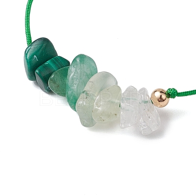 Gemstone Braided Bead Bracelet BJEW-JB11013-04-1