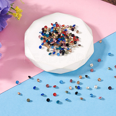 Pointed Back Glass Rhinestone Cabochons RGLA-YS0001-04B-1