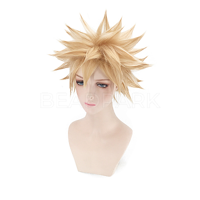 Short Blonde Wavy Cosplay Party Wigs OHAR-I015-03-1