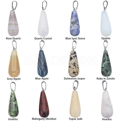 Natural/Synthetic Gemstone Pendants G-PH0019-08-1