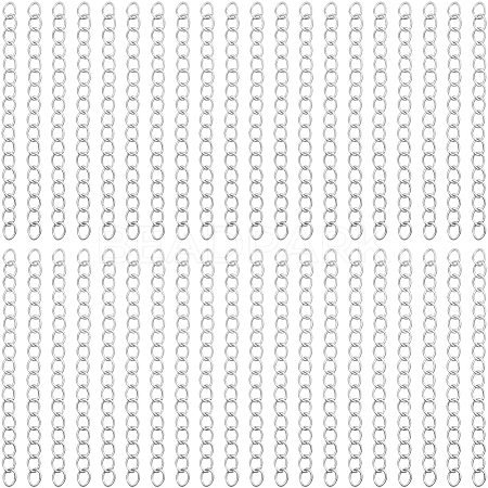 100 Strands 304 Stainless Steel Chain Extender STAS-BBC0005-51A-1