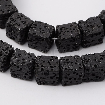 Natural Lava Rock Beads Strands G-L435-01-6mm-18-1