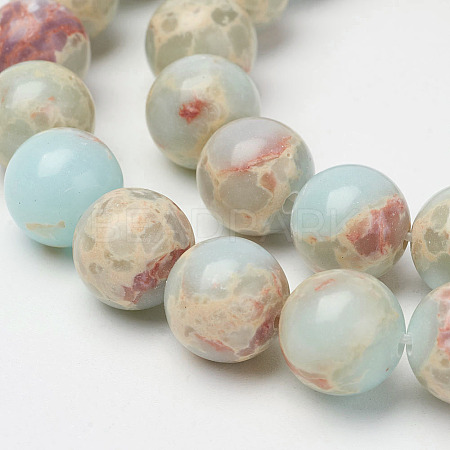 Synthetic Aqua Terra Jasper Beads Strands G-P237-02-12mm-1