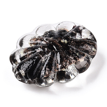 Luminous Handmade Gold Sand Lampwork Beads FOIL-T006-04A-1