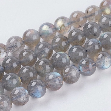 Natural Labradorite Beads Strands G-G448-8mm-04B-1