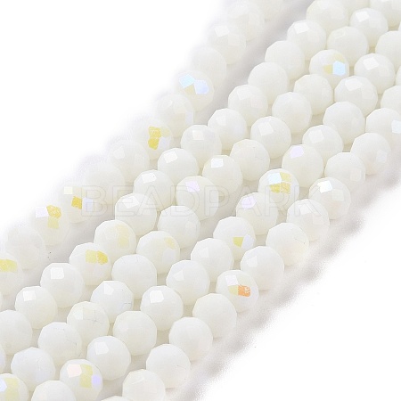 Electroplate Opaque Solid Color Glass Beads Strands LS-EGLA-A044-P1mm-L01-1