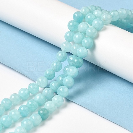 Natural Dyed White Jade Beads Strands G-M402-C03-11-1