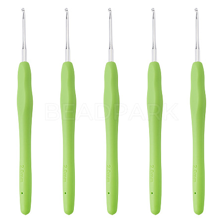 TPR Handle Aluminum Crochet Hook Needles TOOL-TA0001-13G-1