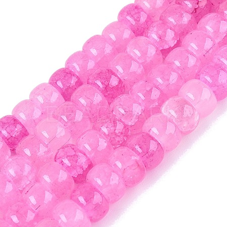 Ombre Effect Dyed Glass Beads Strands GLAA-Q106-05A-A12-1