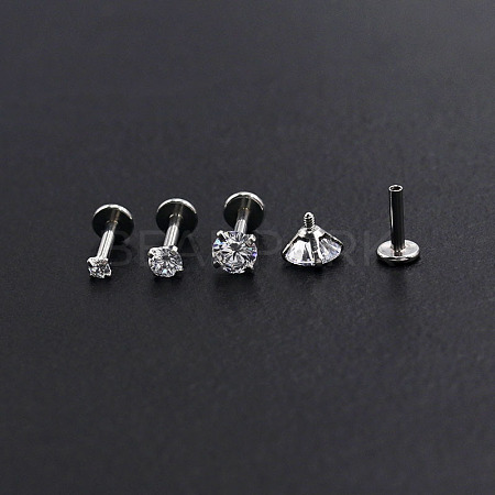 304 Stainless Steel Threadless Labrets WG64015-01-1