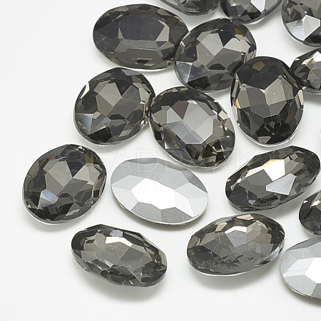 Pointed Back Glass Rhinestone Cabochons RGLA-T080-10x14mm-03-1