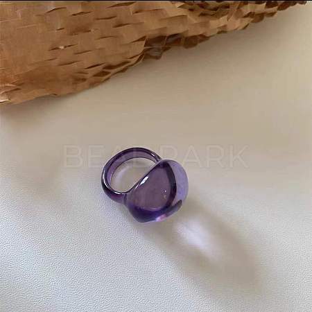 Oval Resin Finger Rings for Women WG60A90-05-1
