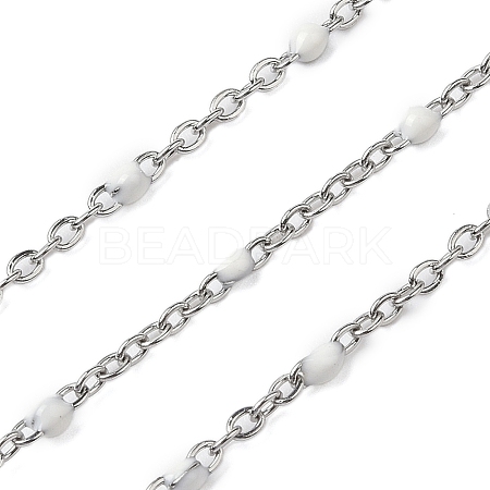 304 Stainless Steel Enamel Link Chains CHS-A015-02P-03-1
