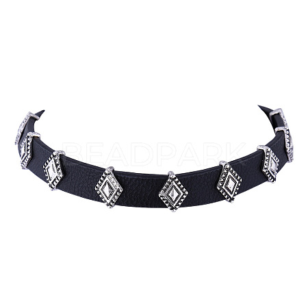 Punk Imitation Leather Choker Necklaces X-NJEW-N0052-255-1