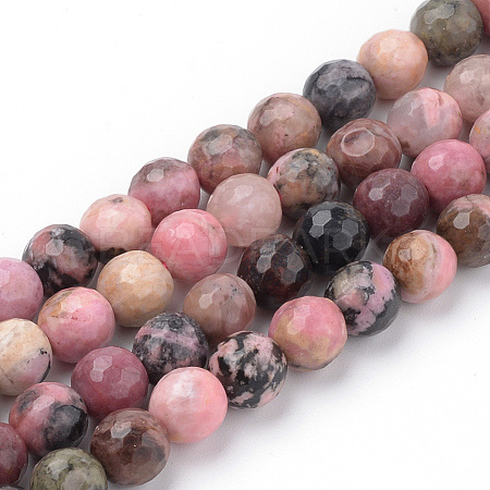 Natural Rhodonite Beads Strands X-G-Q462-108-4mm-1