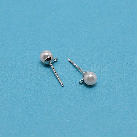 304 Stainless Steel Stud Earring Findings X-STAS-WH0029-02A-02-1