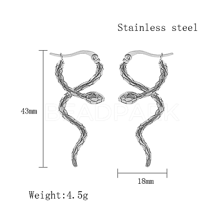 Stainless Steel Hoop Earrings for Women QX9021-18-1