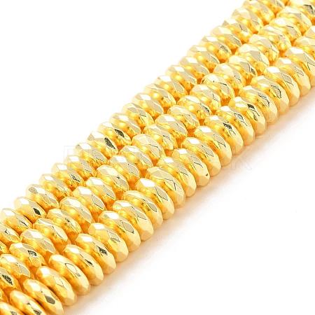 Electroplate Non-magnetic Synthetic Hematite Beads Strands G-L485-06C-G-1
