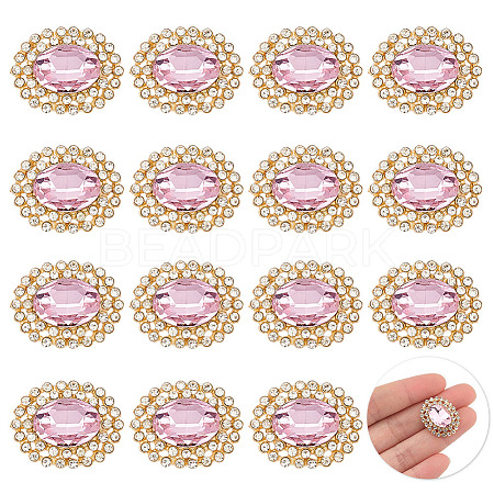 15Pcs 1-Hole Zinc Alloy Shank Buttons BUTT-MA0001-13B-1