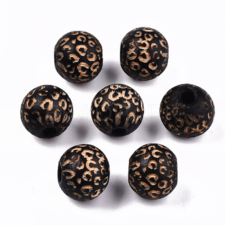 Painted Natural Wood Beads X-WOOD-T021-53A-01-1