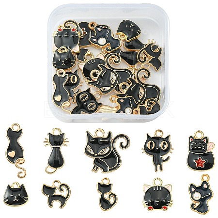 20Pcs 10 Styles Alloy Enamel Charms ENAM-YW0003-16-1