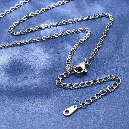 Tarnish Resistant 304 Stainless Steel Necklaces NJEW-E080-13P-1