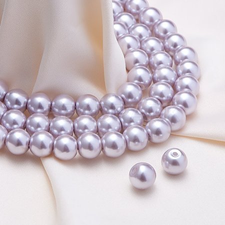 Eco-Friendly Dyed Glass Pearl Round Beads HY-BC0001-8mm-RB049-1