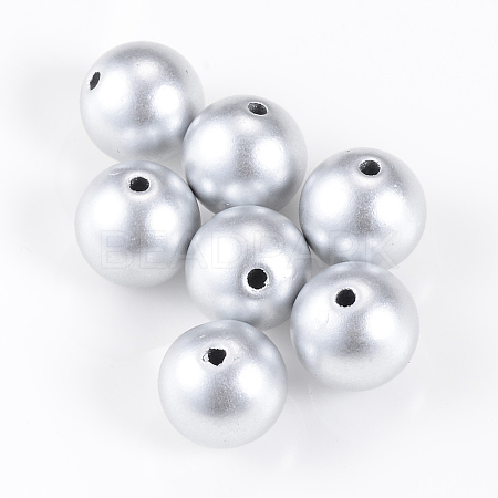 Matte Style Spray Painted Acrylic Beads LS-X-ACRP-S669-10mm-01-1