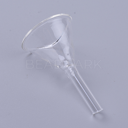 Transparent Glass Funnel Hopper AJEW-WH0104-45F-1