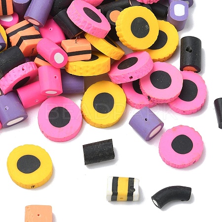 Mixed Shapes Handmade Polymer Clay Beads CLAY-R060-113-1