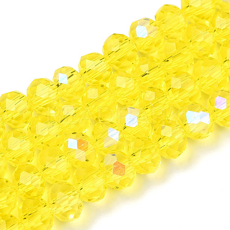 Electroplate Glass Beads Strands EGLA-A034-T3mm-L28-1