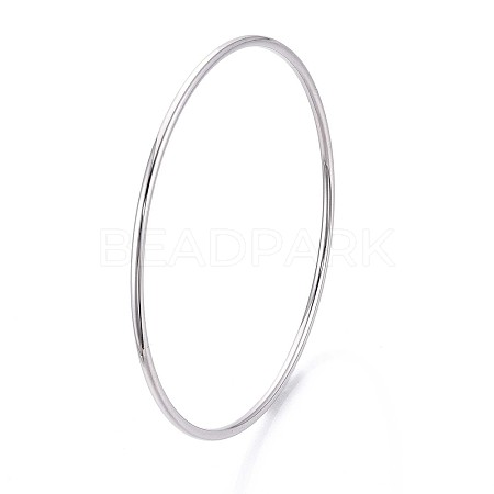 304 Stainless Steel Plain Bangles For Women BJEW-N033-02P-1