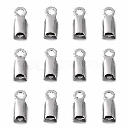 Tarnish Resistant 304 Stainless Steel Folding Crimp Ends X-STAS-R063-29-1