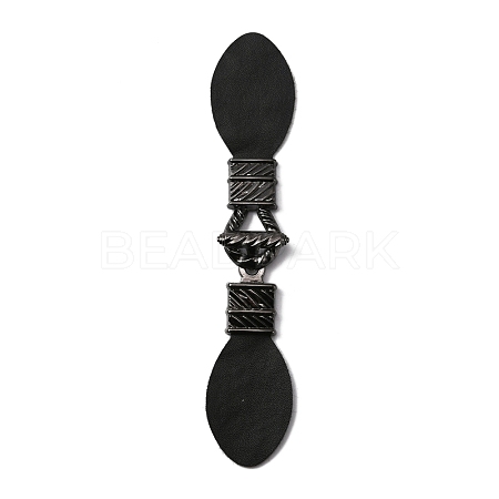 PU Imitation Leather Sew on Toggle Buckles FIND-WH0114-28B-1