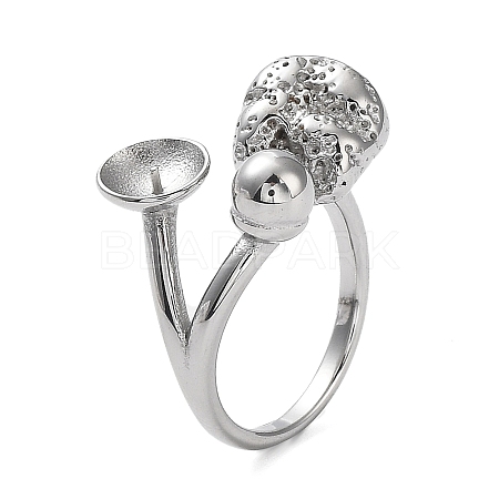 304 Stainless Steel Open Cuff Ring Findings STAS-K263-03P-1