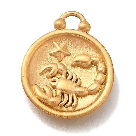 PVD Vacuum Plating 304 Stainless Steel Pendants STAS-S148-30G-08-1