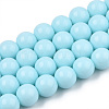 Opaque Solid Color Glass Beads Strands GLAA-T032-P4mm-10-1-1