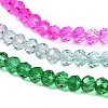 Transparent Painted Glass Beads Strands X1-DGLA-A034-T3mm-A03-4
