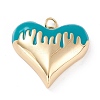Brass Enamel Pendants KK-P201-24G-A-1