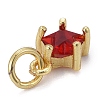 Brass Glass Pendants KK-P192-10-G01-3