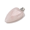 Natural Rose Quartz Pendants G-F820-04P-01-2