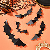8 Bags Halloween Theme PVC Plastic Artificial 3D Bat Decorations DIY-SP0005-38-5