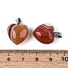 Natural Red Banded Agate(Dyed & Heated) Pendants G-T143-49H-3