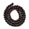 Natural Garnet Gemstone Bead Strands G-R263-6mm-4
