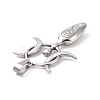 304 Stainless Steel Manual Polishing Big Pendants X-STAS-G276-07P-3
